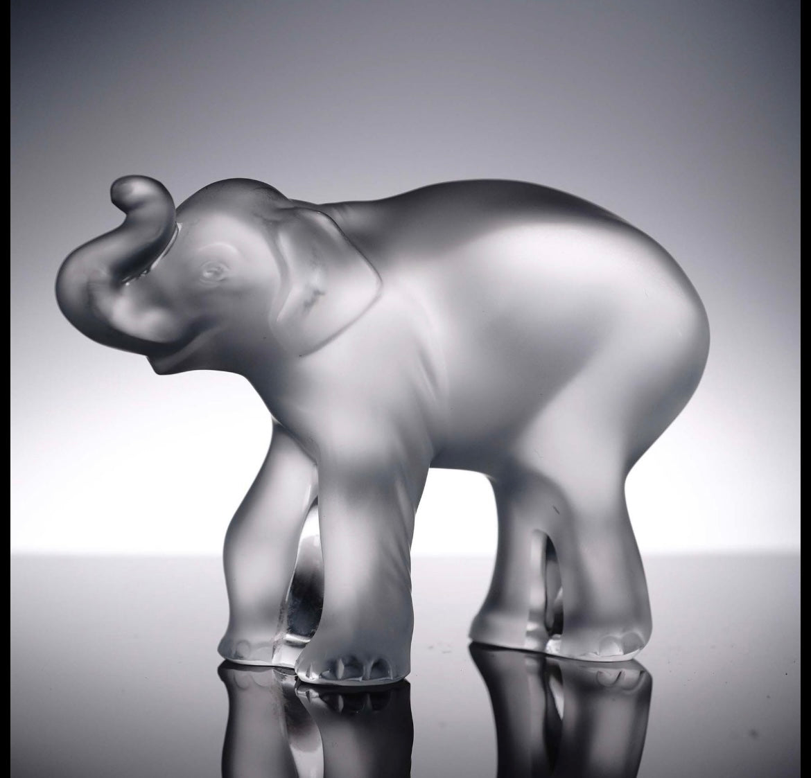 Lalique Crystal Paperweight, Timora - Elephant Baby Crystal House - Replacements