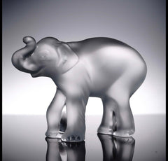 Lalique Crystal Paperweight, Timora - Elephant Baby Crystal House - Replacements
