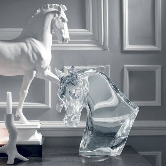 Lalique Horse's Head Crystal Sculpture – Luxury Wedding & Corporate Gift crystal - glass - trophies - and - awards – - Crystal House