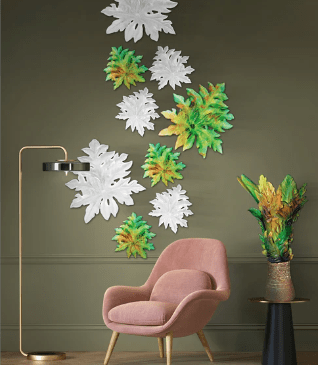 Large Bornéo Wall Leaf by Emilio Robba Daum - Crystal House
