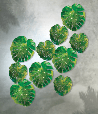 Large Monstera Wall Leaf in Green by Emilio Robba Daum - Crystal House