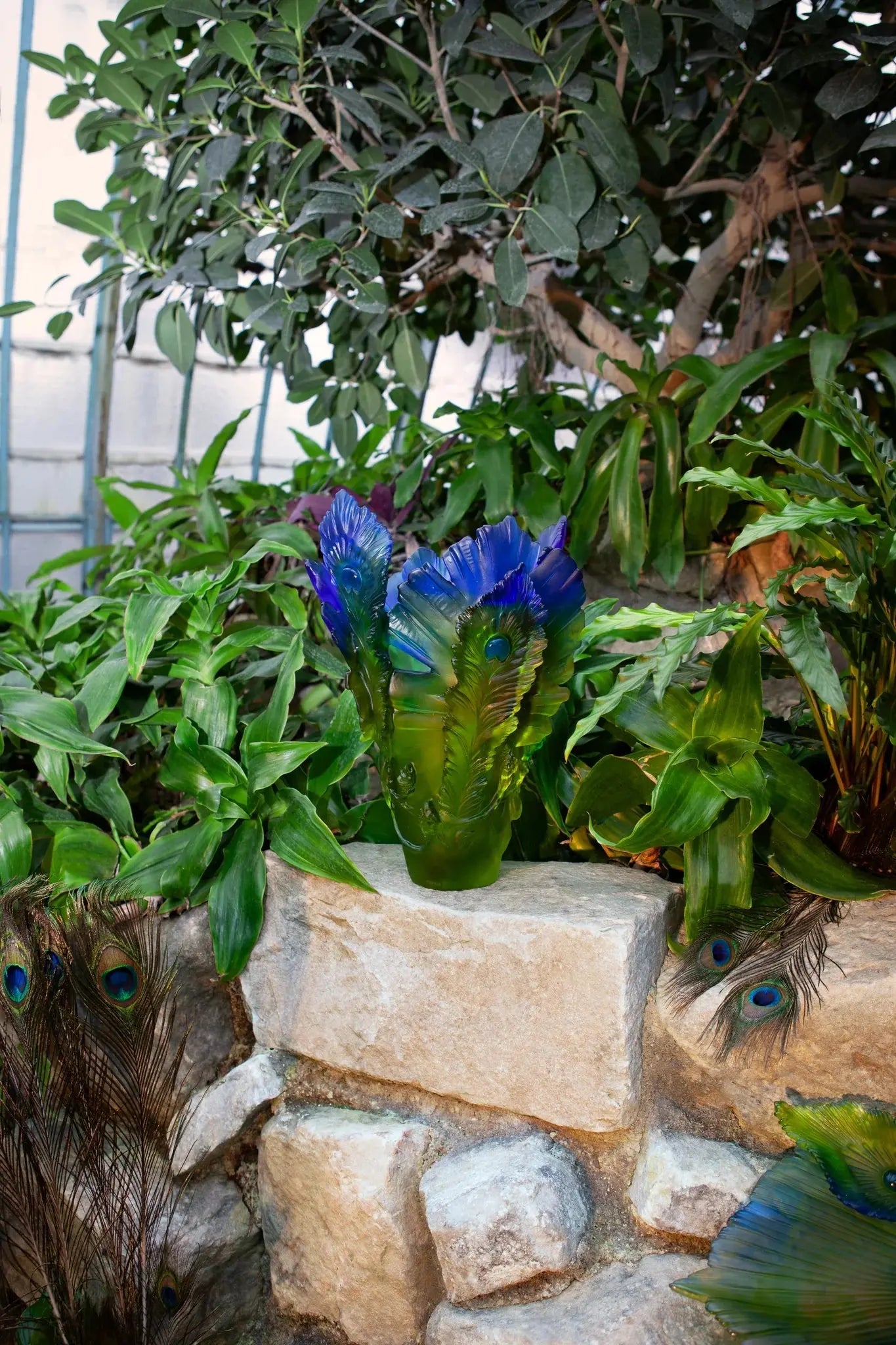 Large Vase - Fleur de Paon Exotique Daum