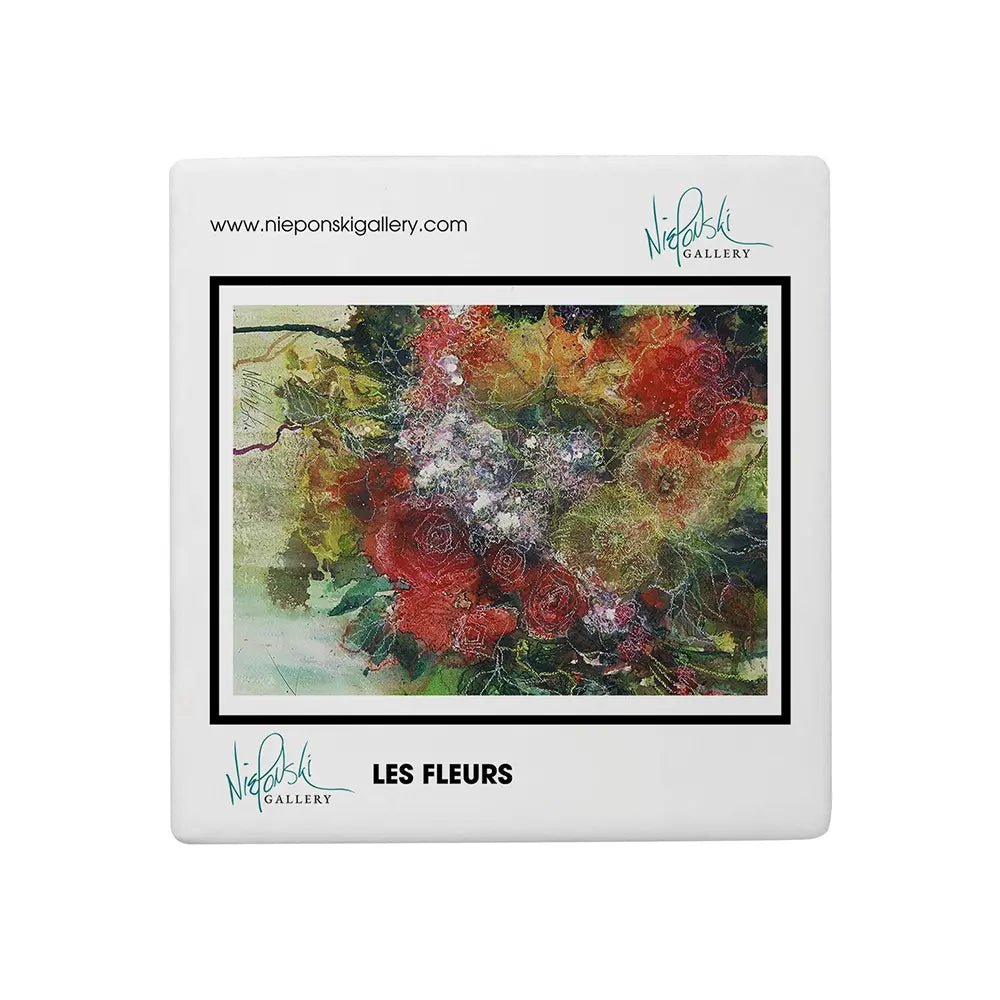 Les Fleurs - Square coaster Nieponski Gallery