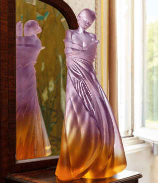 L'Hiver en Soi in Amber & Pink by Marie - Paule Deville Chabrolle 375 ex Daum - Crystal House