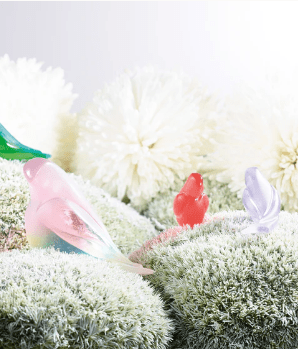 Love Birds in Lilac & Raspberry by Pierre - Yves Rochon Daum - Crystal House