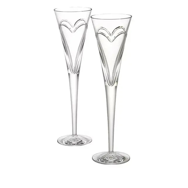 Love & Romance Toasting Engraved Champagne Flutes