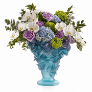 Luxury Crystal Decor Vase Roses Ultraviolet Daum - Crystal House