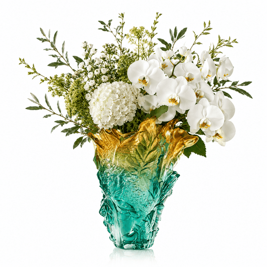 Luxury Crystal Decor Vase - Tropical Voyage Daum - Crystal House
