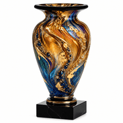 Luxury Crystal Vase Home Decor Indigo Athena - 1969 Monarch Custom Glass - Crystal House