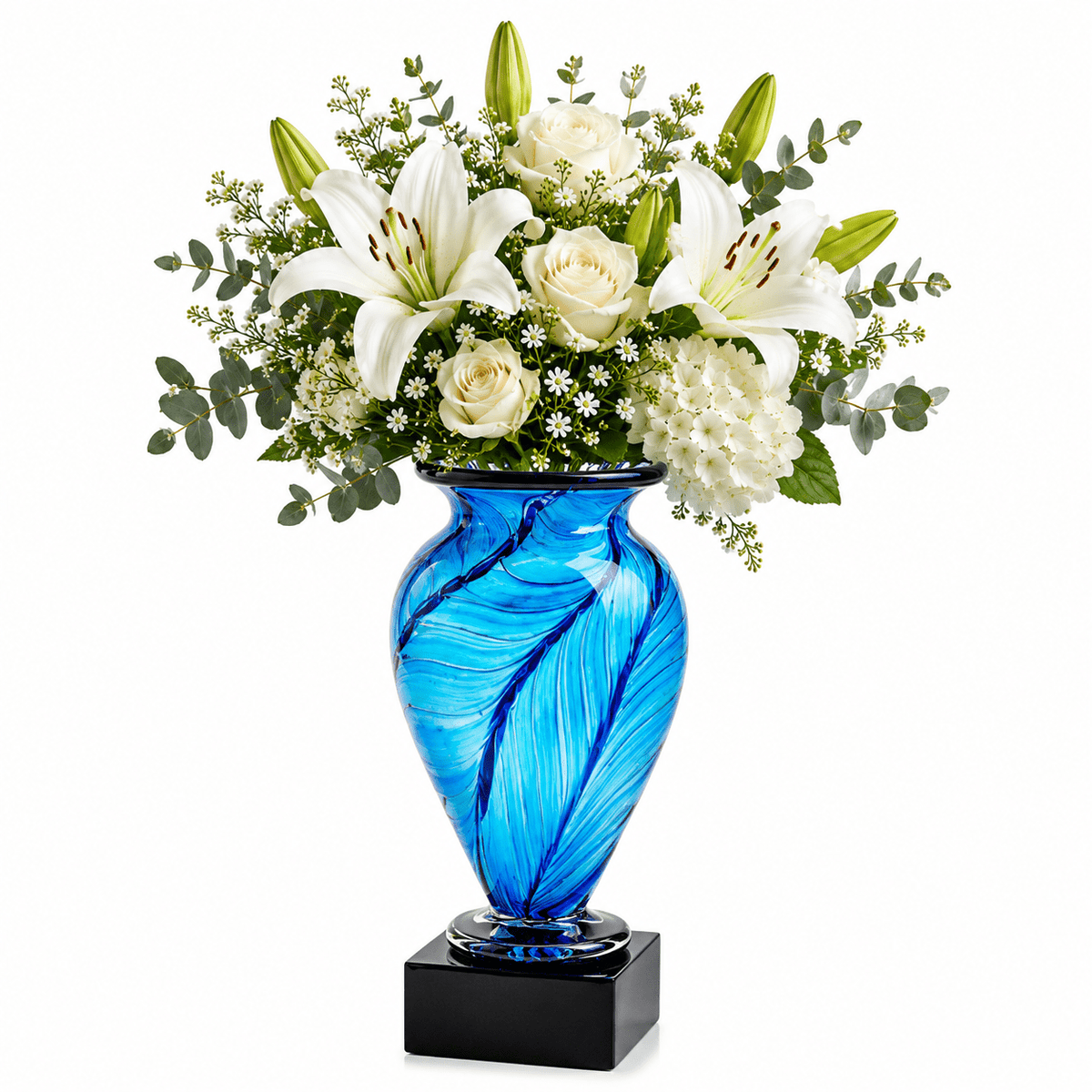 Luxury Crystal Vase Hyacinth Mercury Premium Gift - 2076 Monarch Custom Glass - Crystal House