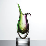 Luxury Pavia Optic Crystal Award Trophy with Intrepid Base Gift crystal edge - Crystal House