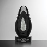 Luxury Stagliano Optic Crystal Award Trophy with Intrepid Base crystal edge - Crystal House