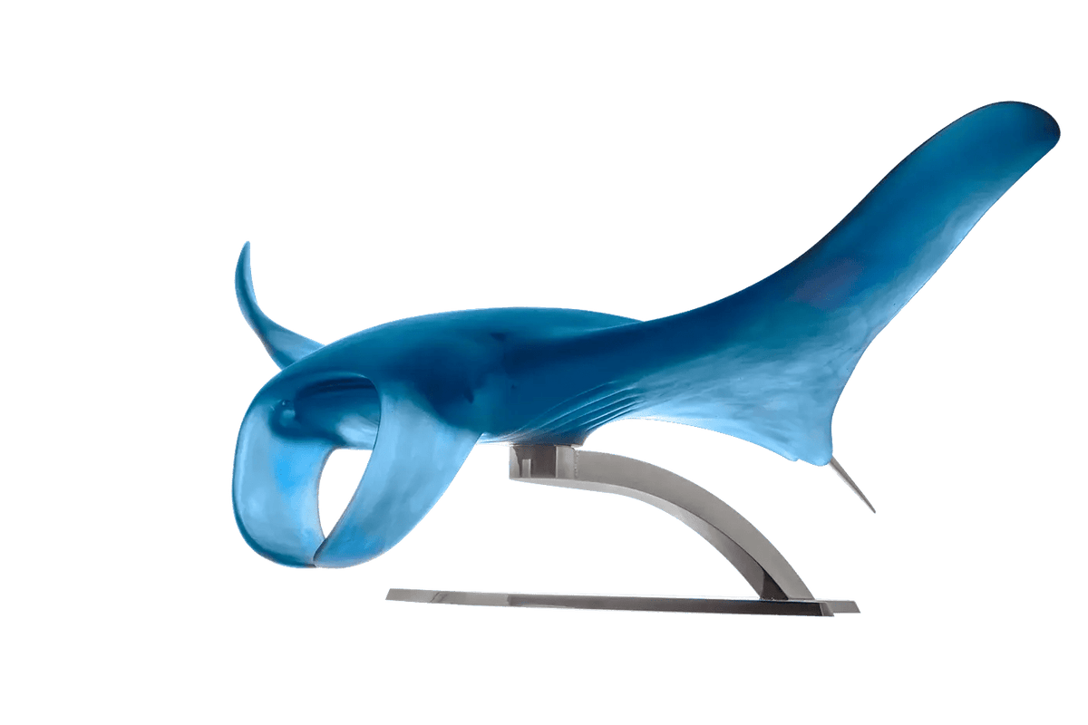 Manta Ray by Umberto Nuzzo 50 ex Daum
