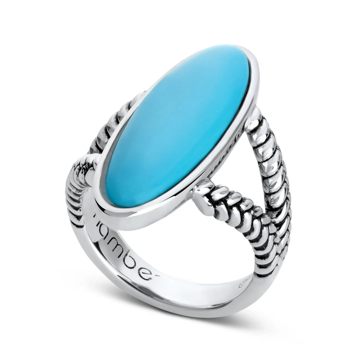 Marina Braid Silver Oval Ring - Size 6 Nambé