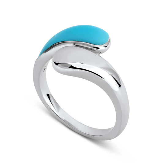 Marina Luxe Wave Bypass Ring - Size 7 Nambé