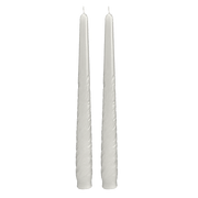 Maya Set of 2 White Sculpted Candles Daum