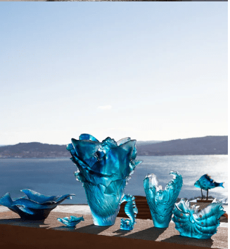 Maya Small Blue Seahorse Daum - Crystal House