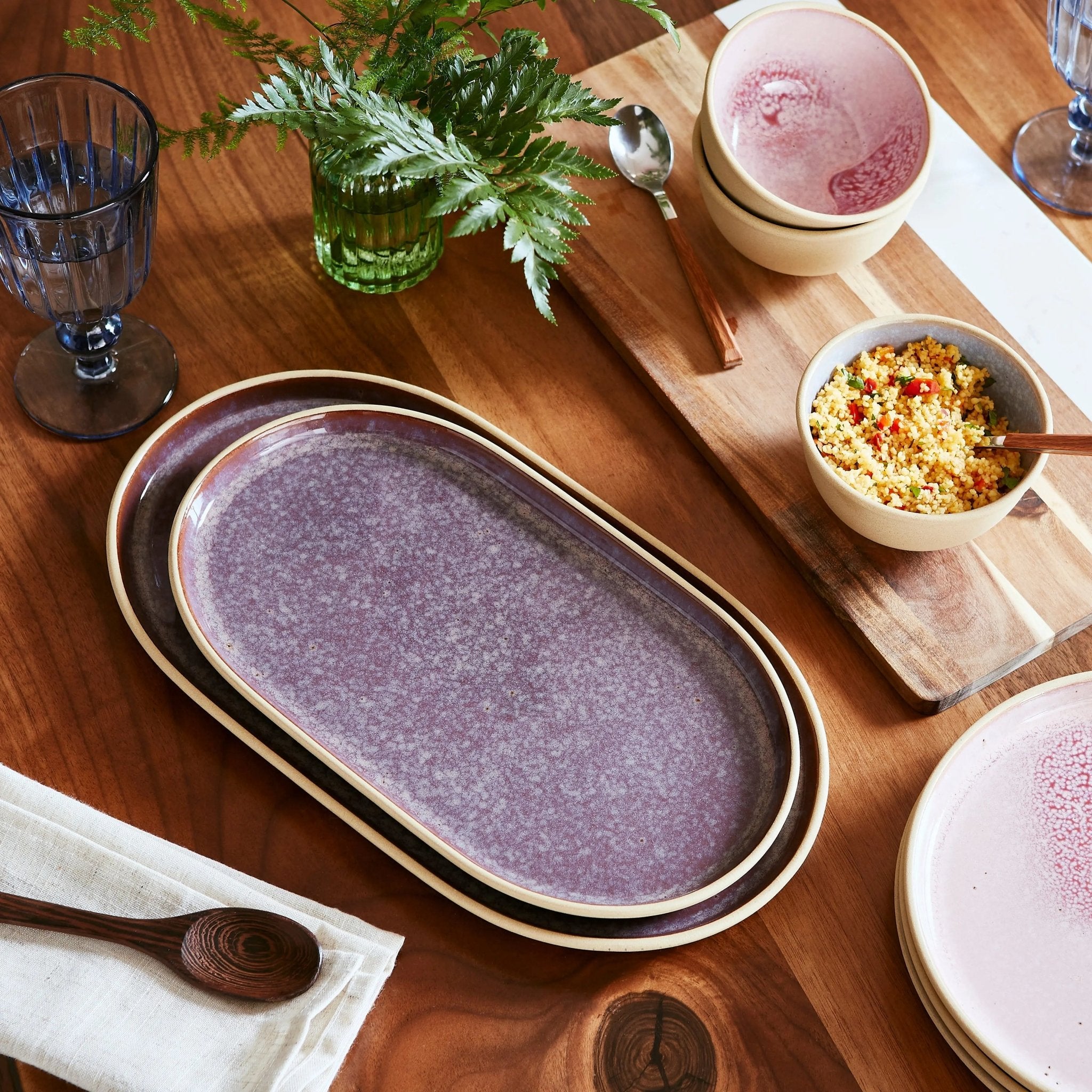 Minerals Large Oval Platter, Amethyst Portmeirion