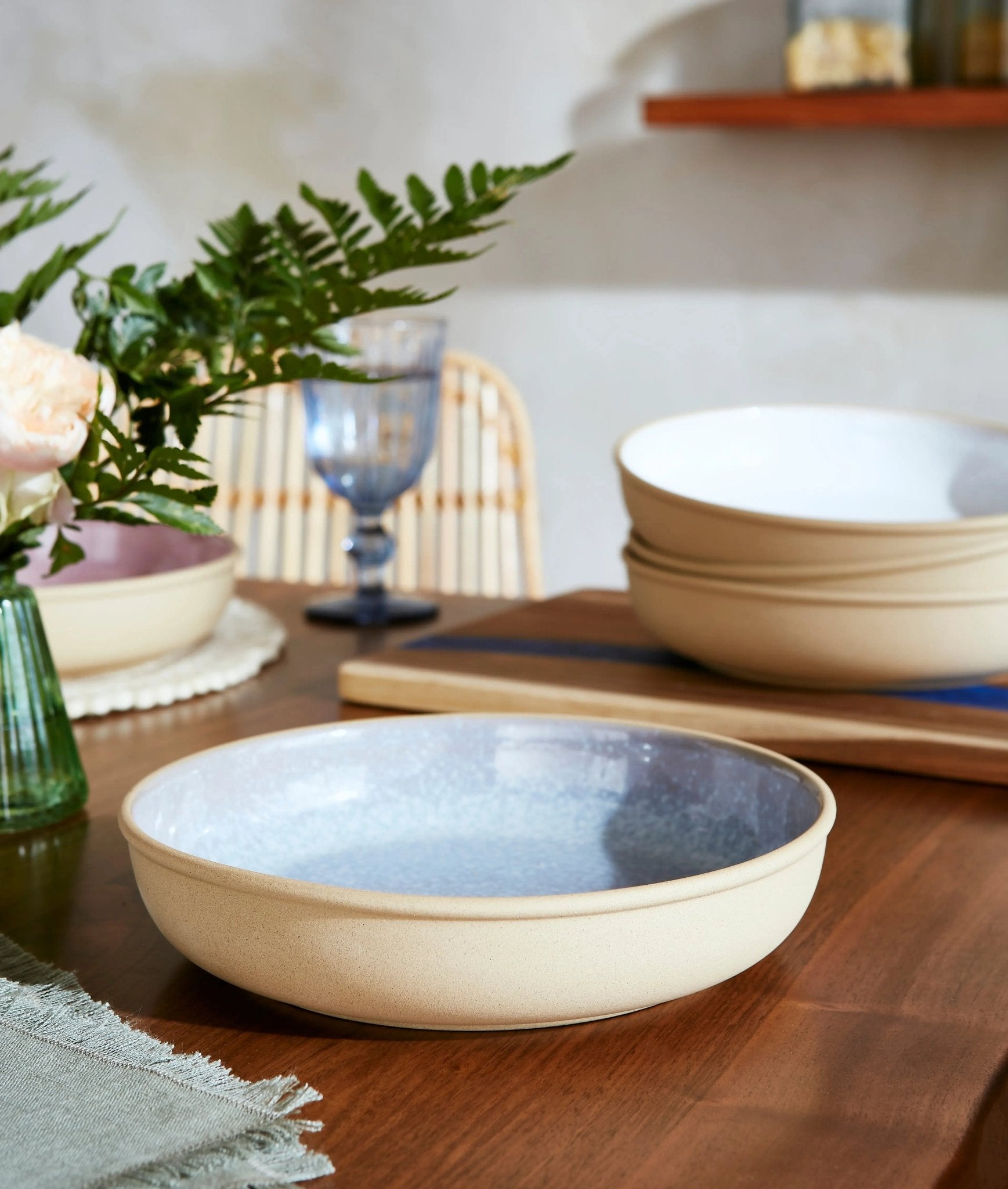 Minerals Low Bowl, Aquamarine Portmeirion