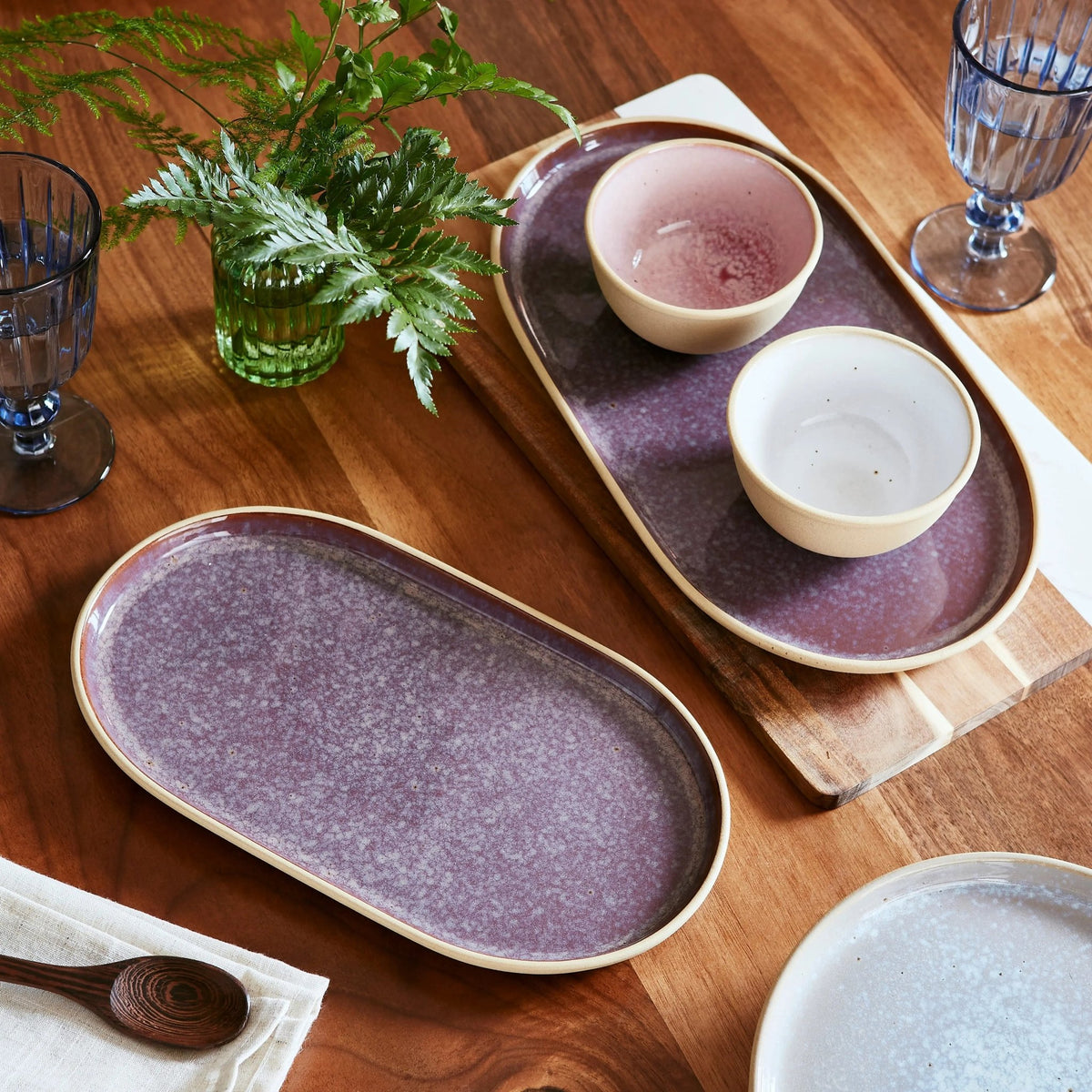 Minerals Medium Oval Platter, Amethyst Portmeirion