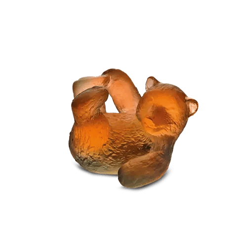 Mini Bear in Amber & Grey Daum