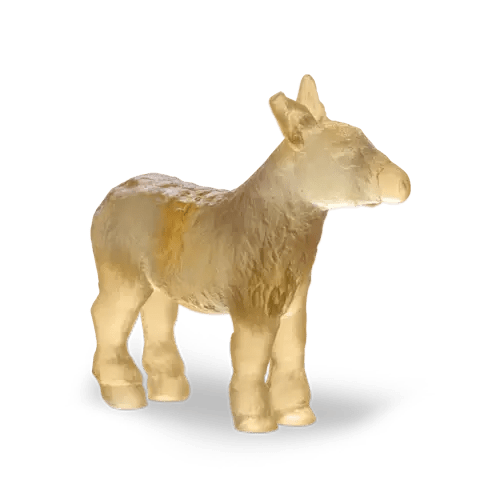 Mini Donkey in Amber & Grey Daum