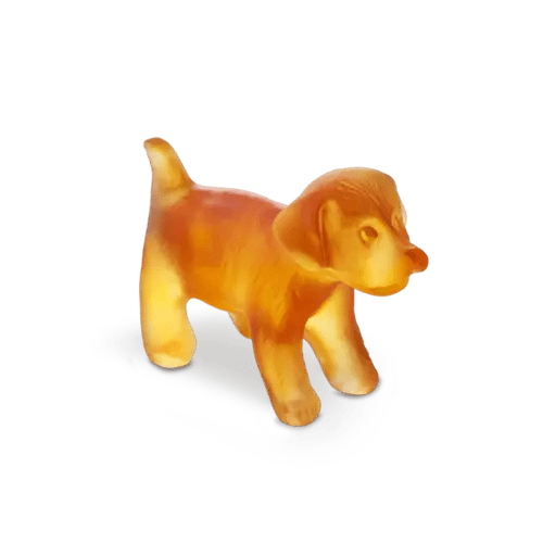 Mini Standing Puppy in Amber Daum