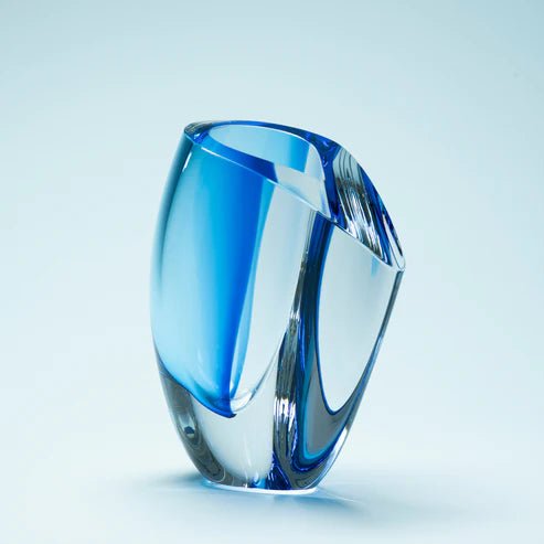 Mirage Vase Blue/Blue Large Kosta Boda - Crystal House