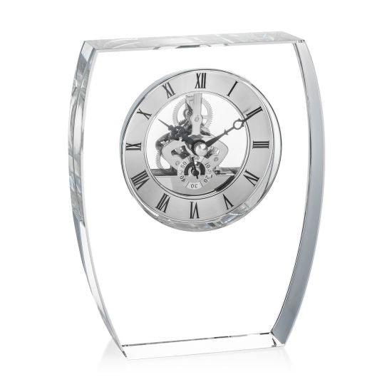 Moira Crystal Skeleton Clock – Luxury Executive Gift crystal edge - Crystal House