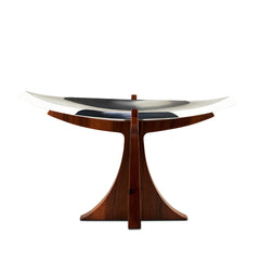 Nambé Tribute Compote – Alloy & Acacia Wood Designer Serving Bowl Nambé