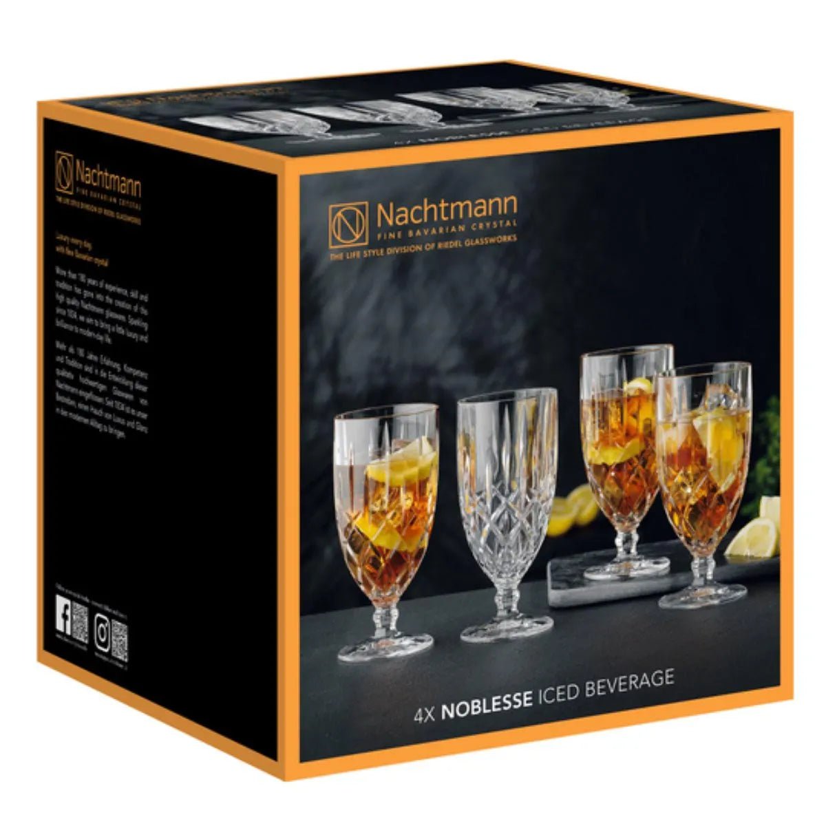 Nachtmann - Noblesse Iced Beverage Set of 4 Luxury Crystal Gifts Nachtmann - Crystal House