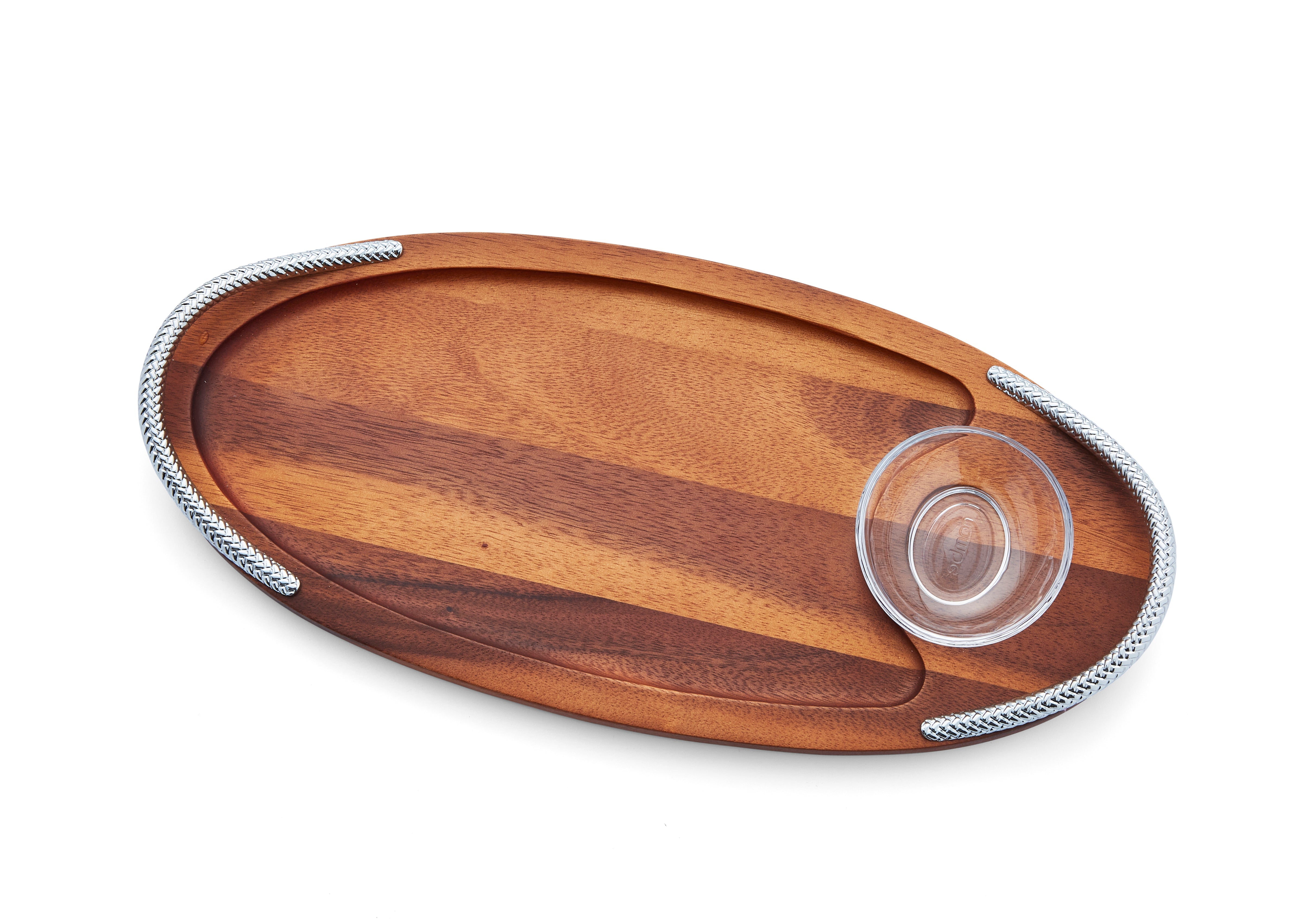 Braid Serving Board w/Dipping Dish Nambé