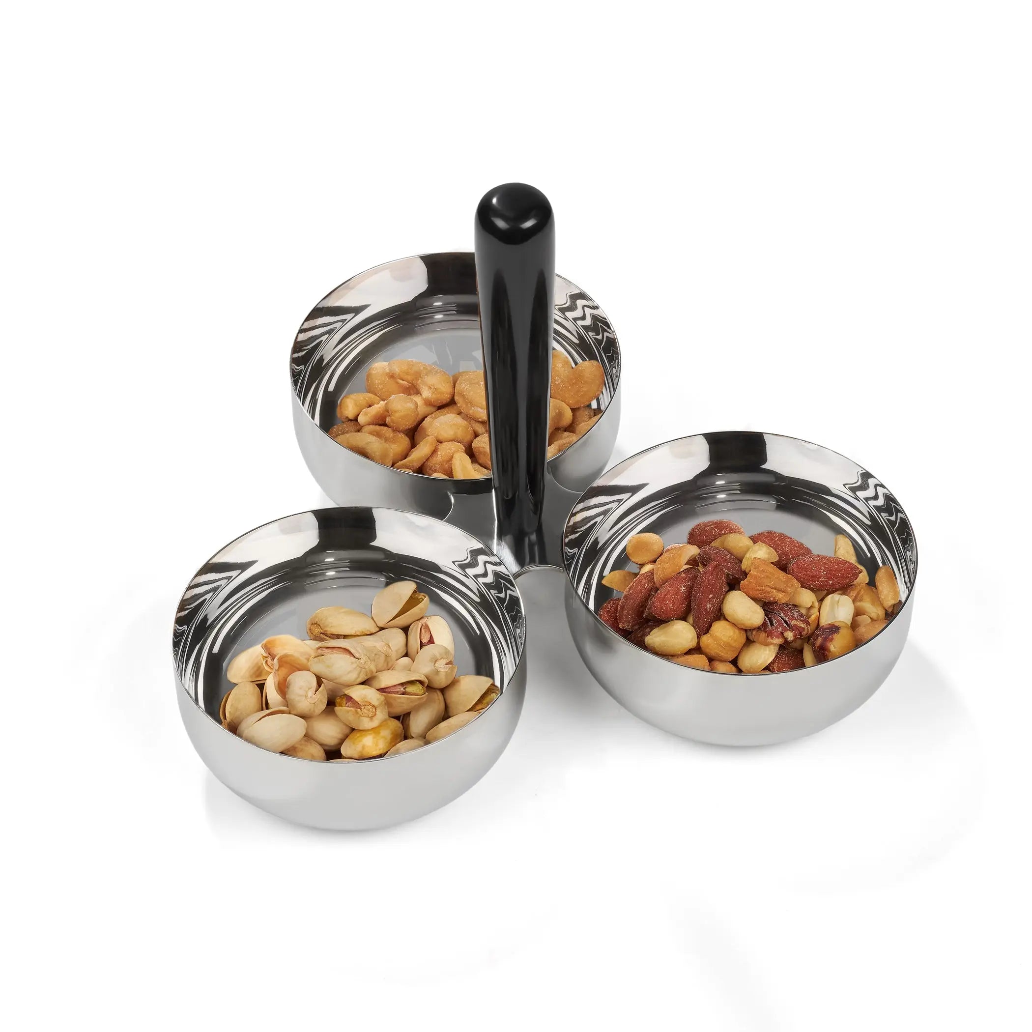 Nambe Entertaining Circa Divided Nut Bowl - Crystal House