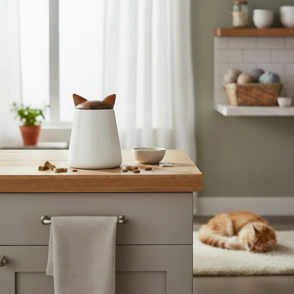 Nambe Cat Treat Jar – Luxury Pet Keepsake & Client Appreciation Gift Nambé - Crystal House