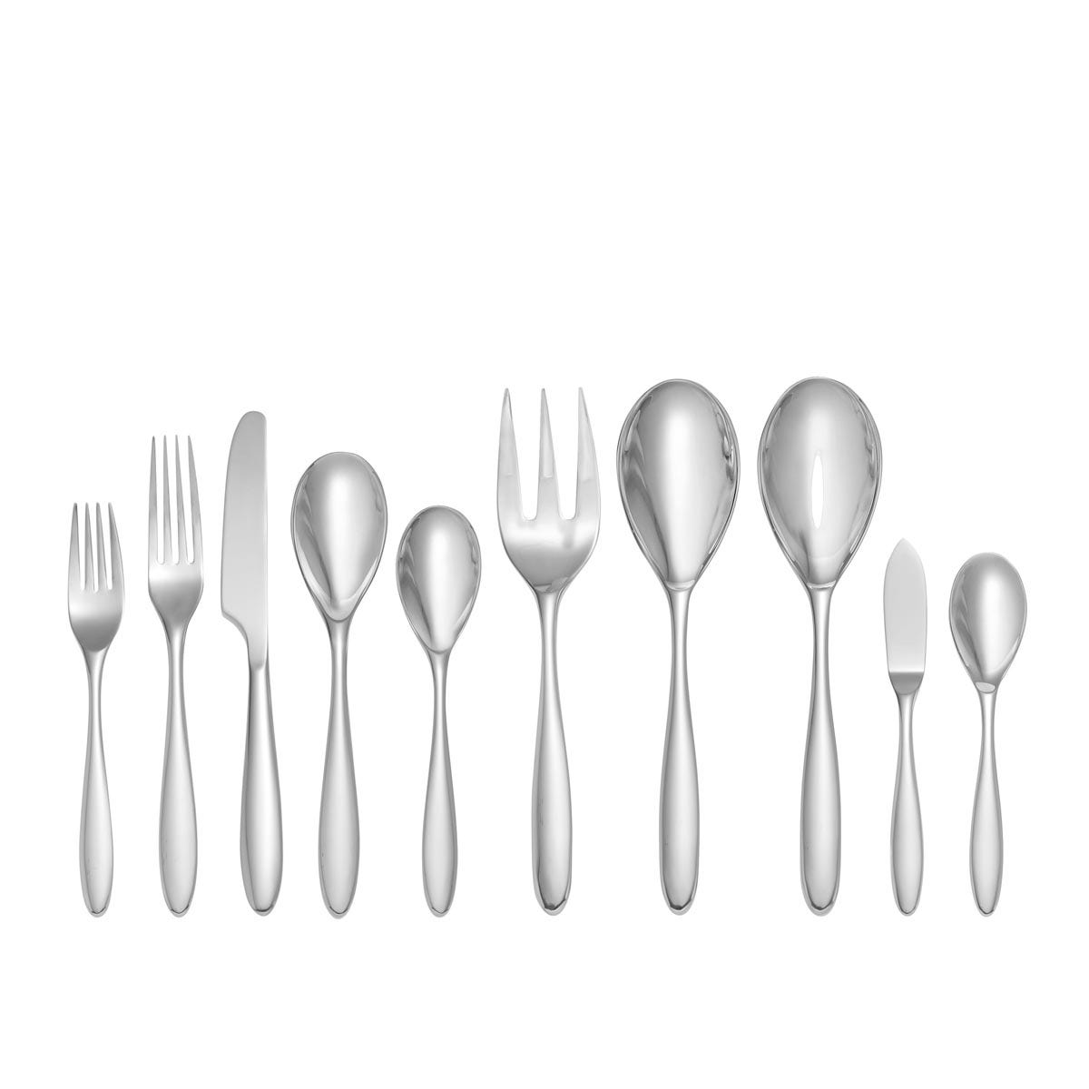 Nambe Maia 45-Piece Flatware Set – Premium 18/10 Stainless Steel Nambé- Crystal House