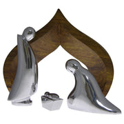 Nambe Nativity Scene – Holy Family Christmas Alloy Sculpture by Todd Weber Nambé- Crystal House