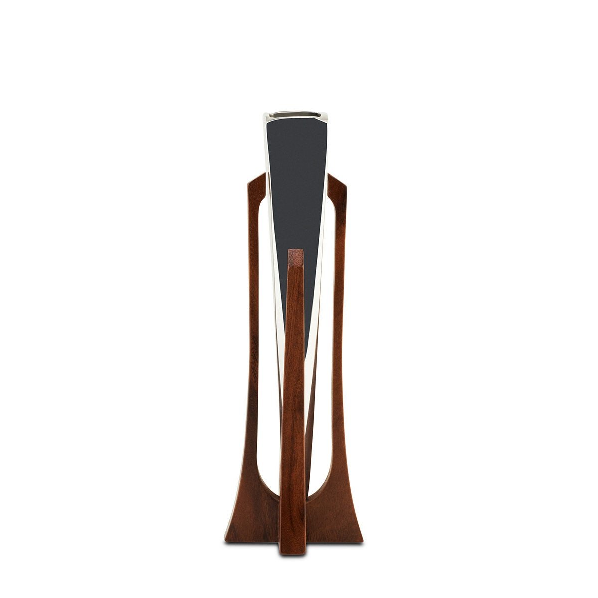 Nambe Tribute Bud Vase | Luxury Alloy & Acacia Wood Bud Vase Nambé- Crystal House