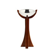 Nambé Tribute Pedestal Bowl – Alloy & Acacia Wood Serving Bowl Nambé- Crystal House