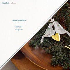 Nambé Twelve Days of Christmas: Two Turtle Doves Ornament – Custom Engraved Luxury Holiday Wedding Gift & Keepsake Nambé - Crystal House