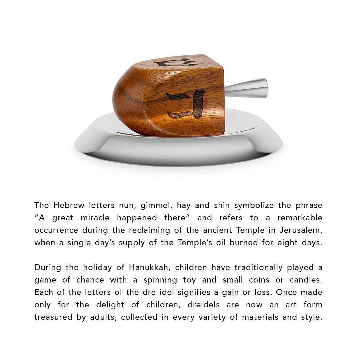 Nambé Unity Dreidel – Acacia Wood & Alloy Hanukkah Collectible Nambé- Crystal House