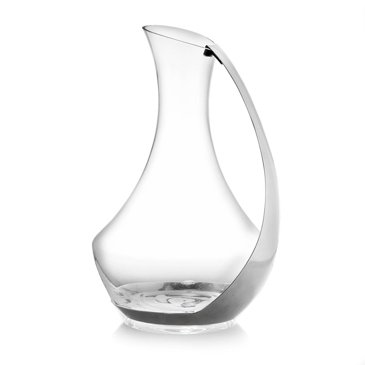 Nambe Vie Wine Pitcher – Glass & Stainless Steel Designer Carafe Nambé- Crystal House