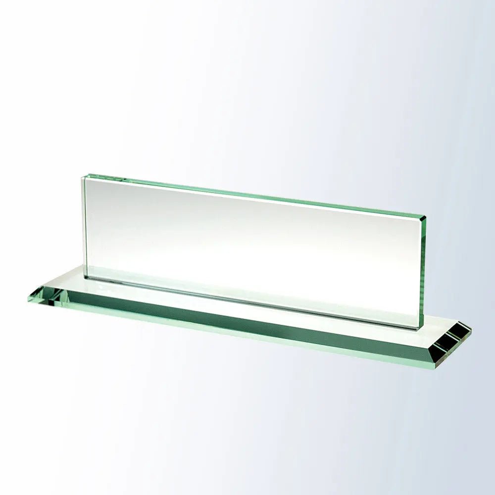 NAMEPLATE W/ GLASS BASE Crystal House - Prism