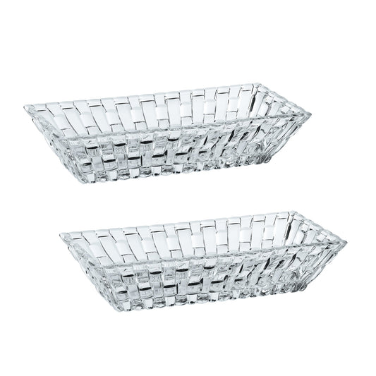 Natchmann - Bossa Nova Rectangular Bowl Set of 2 Nachtmann - Crystal House