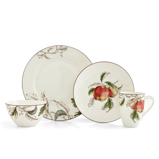 Nature's Bounty Dinnerware 4 pc Place Setting (Apple) Portmeirion - Crystal House