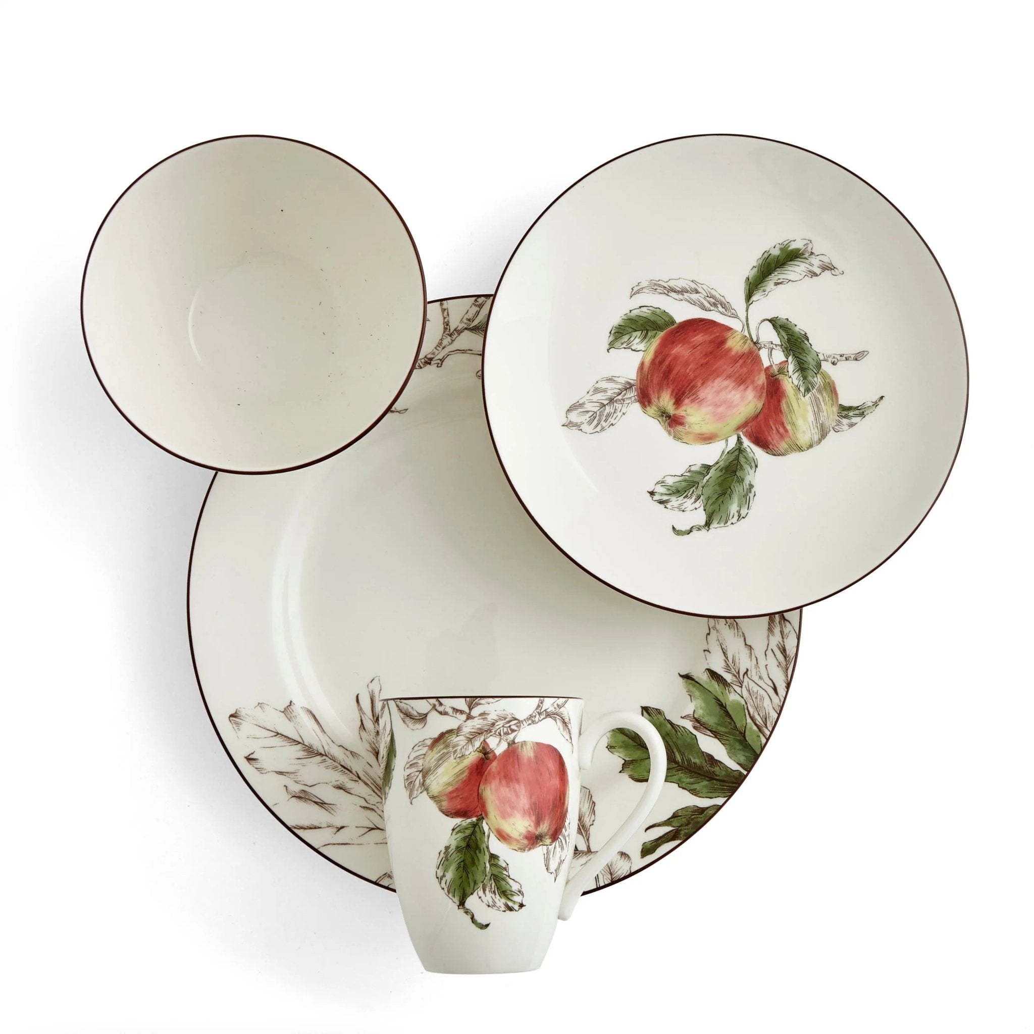 Nature's Bounty Dinnerware 4 pc Place Setting (Apple) Portmeirion - Crystal House
