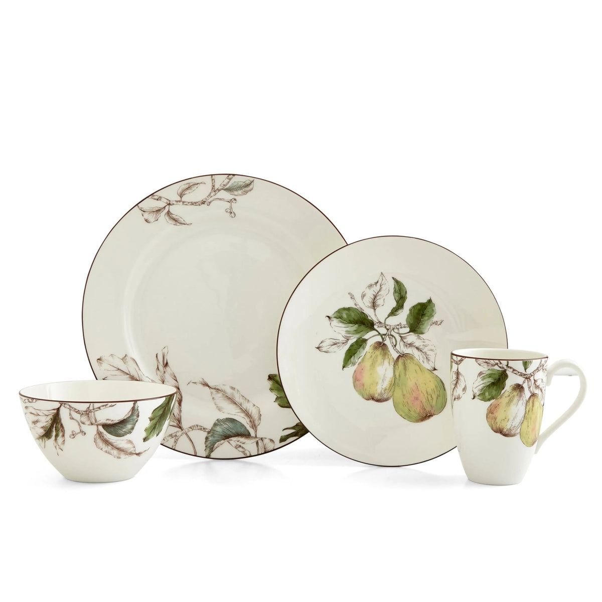 Nature's Bounty Dinnerware 4 pc Place Setting (Pear) Portmeirion - Crystal House