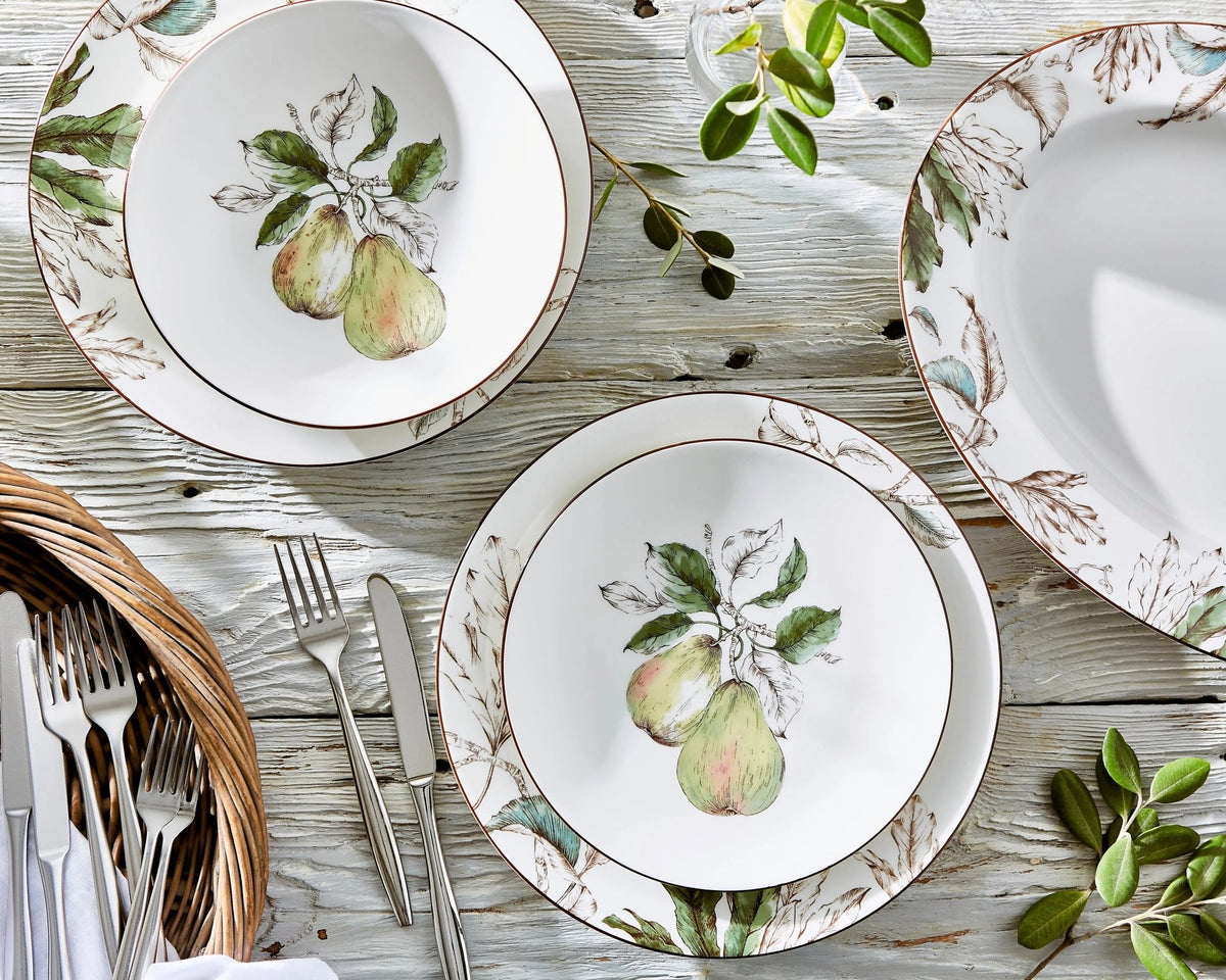 Nature's Bounty Dinnerware 4 pc Place Setting (Pear) Portmeirion - Crystal House
