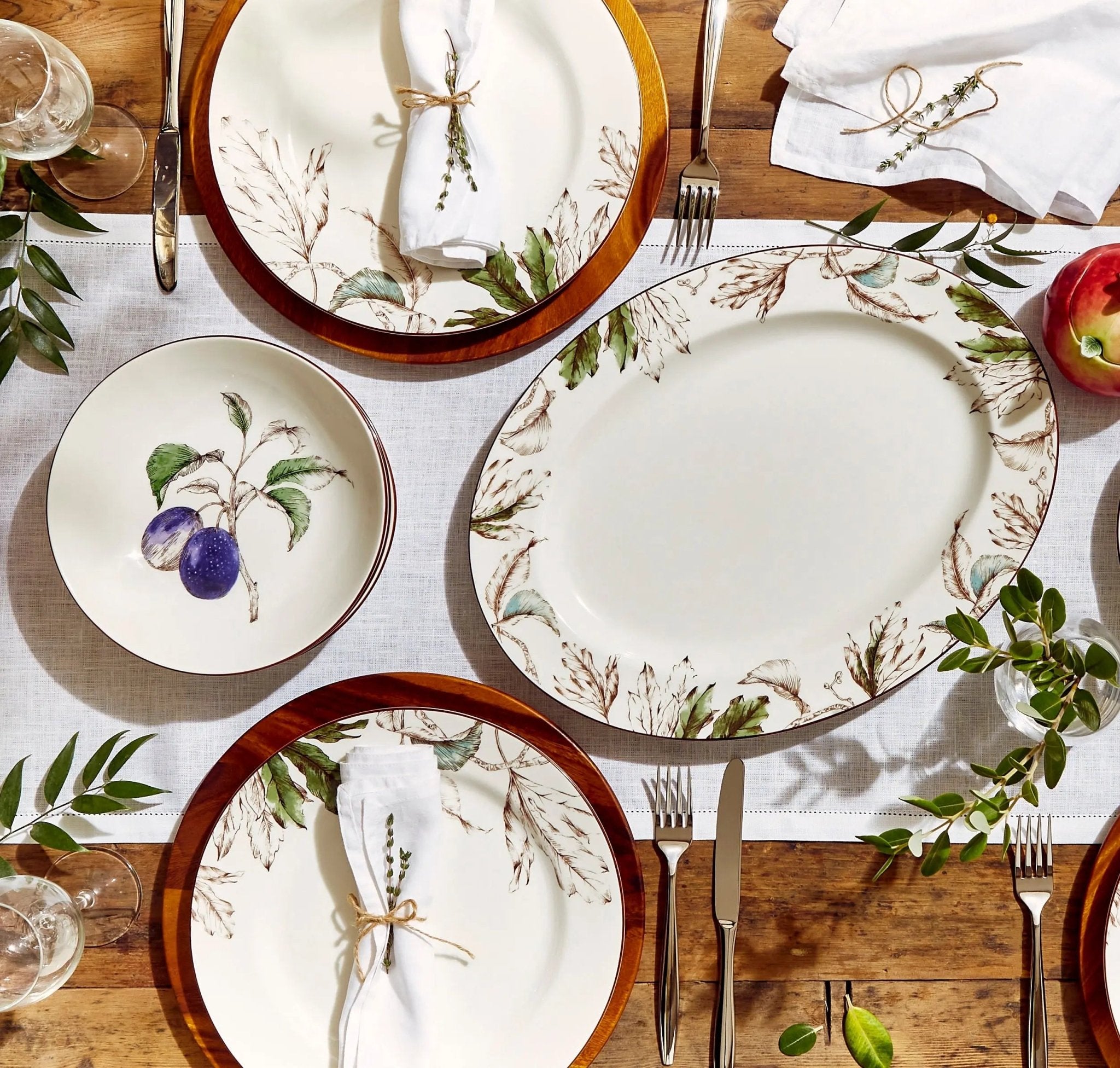 Nature's Bounty Dinnerware Oval Platter Portmeirion - Crystal House