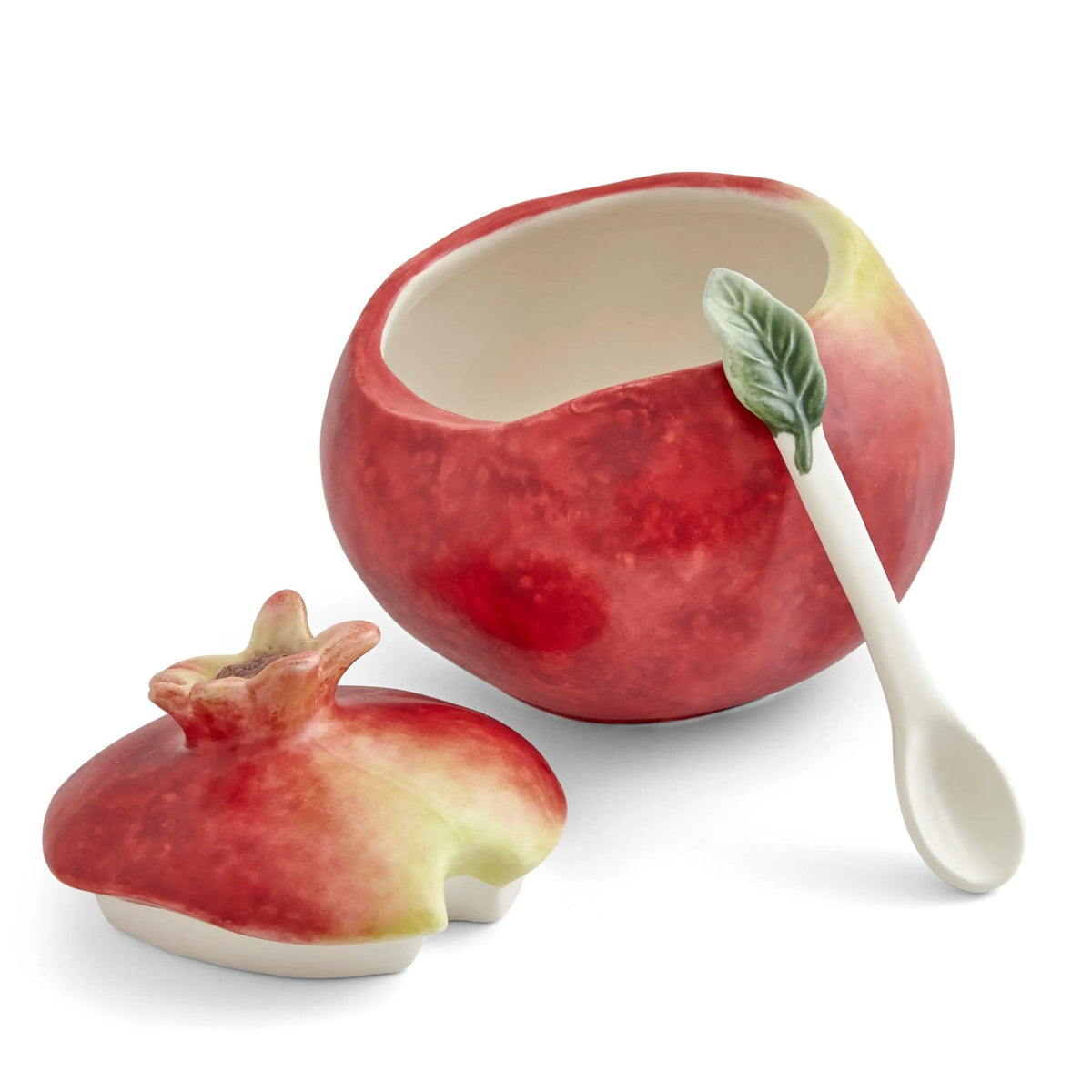 Natures Bounty - Figural Serveware Pomegranate Jam Jar with spoon Portmeirion - Crystal House