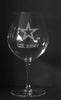 U.S Army logo on stem wine glass